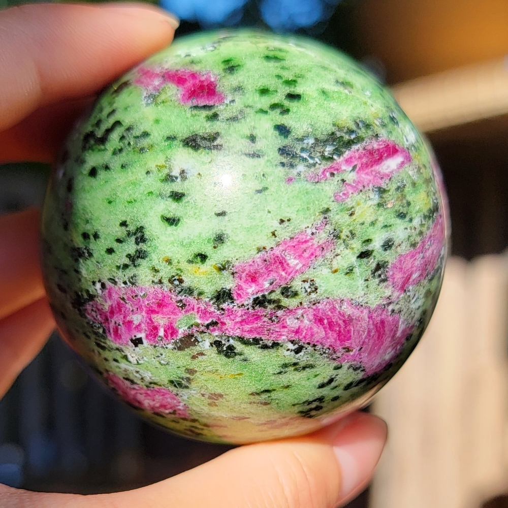 NEW 2.33" (59.1MM) RUBY ZOISITE SPHERE